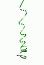 One curly green ribbon
