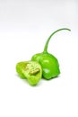 One cut Brazilian pepper called Cambuci in white background