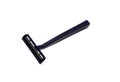 One dark blue disposable razor for shaving