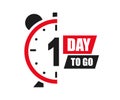 One day icons to go last countdown icon. Days go sale price offer promo deal timer, day only Ã¢â¬â vector