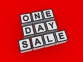 One day sale word blocks