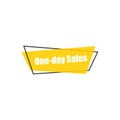 One-day sales promotion ribbon banner