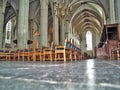 Interior Of Gothic Church Photographed From Frog Perspective