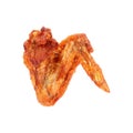 one deep fry chicken wing isolated on white Royalty Free Stock Photo