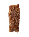 One delicious crispy rusk isolated on white Royalty Free Stock Photo