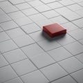 One different red cube Royalty Free Stock Photo