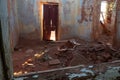 One of the dilapidated rooms of the hotel in the railway village called Putsonderwater in South Africa