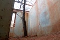 One of the dilapidated rooms of the hotel in the railway village called Putsonderwater in South Africa