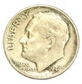 One Dime Coin of USA of 1946 Royalty Free Stock Photo