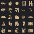 One direction icons set, simple style