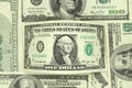 One dollar bill in background Royalty Free Stock Photo