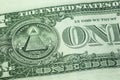 One dollar bill detail 5 Royalty Free Stock Photo