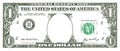 One dollar bill with a hole Royalty Free Stock Photo