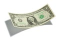 One Dollar Bill Isolated Royalty Free Stock Photo