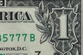 One Dollar bills, USA Money currency.. Closeup 1 Dollar Banknote. United States of America Currency