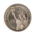 One Dollar Coin - Front Royalty Free Stock Photo