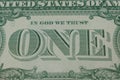 One dollar detail Royalty Free Stock Photo