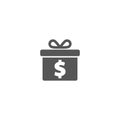 One dollar gift icon