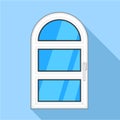 One door arched plastic window icon Royalty Free Stock Photo