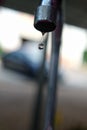 One drop of water coming out tap Every drop of water should be economical. Royalty Free Stock Photo