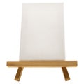 One easel with blank canvas Royalty Free Stock Photo