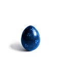One easter blue egg on a white Royalty Free Stock Photo