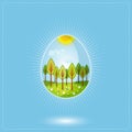 One easter eggs, vector Royalty Free Stock Photo