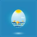 One easter eggs, vector Royalty Free Stock Photo
