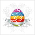 One easter eggs, vector Royalty Free Stock Photo