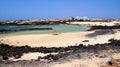 One of the El Cotillo lagoons, Fuerteventura, Canary Islands, Spain Royalty Free Stock Photo