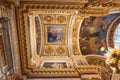 One of the elements of the interior decoration of the ceiling in St. Isaac`s Cathedral Royalty Free Stock Photo