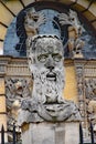 One of the Emperor`s heads outside the Sheldonian Theatre in Oxford