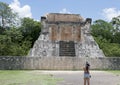 North Temple of the Great Ball Court, Chichen Itza Royalty Free Stock Photo