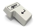 One enter key of keyboard labeled domain name .gov