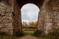 One of the entrance bridge arches of the medieval fortress