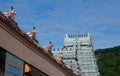 One of the entrance tower of Arulmigu Arunachaleswarar Temple, Tiruvannamalai which represent element of fire