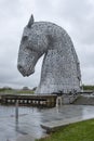One of the equine sculptures at the The Helix: Home of The Kelpies, Falkirk, Scotland, UK Royalty Free Stock Photo