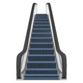 One escalator mockup, realistic style