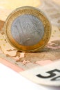 One euro. Royalty Free Stock Photo