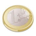 One euro bimetallic coin