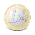 One euro coin. Royalty Free Stock Photo
