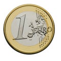 One euro coin Royalty Free Stock Photo