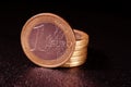 One euro coin close up Royalty Free Stock Photo