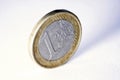 One euro coin isolated Royalty Free Stock Photo