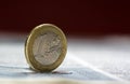 One euro coin - Stock Image Royalty Free Stock Photo