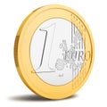 One Euro coin Royalty Free Stock Photo