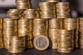 One euro coins Royalty Free Stock Photo