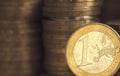 One euro coins Royalty Free Stock Photo