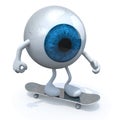 One-Eye with arms and legs skater Royalty Free Stock Photo