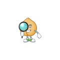 One eye chickpeas Detective cartoon character style